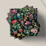 Imagem Botânica de Elegância Vintage Preta<br><div class="desc">Mergulhe na beleza eterno de nossa coleção 'Vintage Botanical Elegance', projetada para adicionar um toque da arte da natureza a qualquer espaço. Cada azulejo cerâmico apresenta um esguicho de flores inspiradas na safra, reproduzidas em tons imperfeitos de aquarela contra um pano de fundo preto clássico. Ideal para projetistas de interiores...</div>