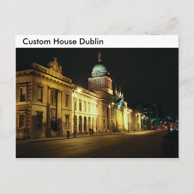 Imagem da cidade de Dublin para cartão postal (Frente)