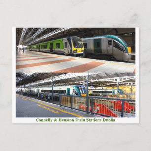 Imagem da estação de comboio para cartão postal