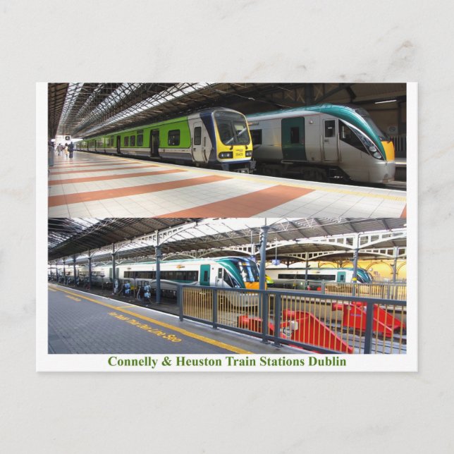 Imagem da estação de comboio para cartão postal (Frente)