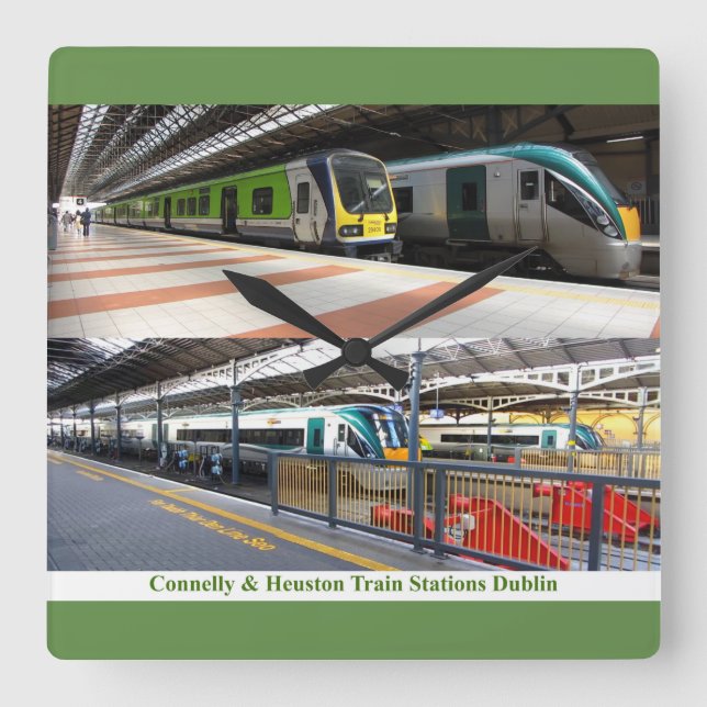 Imagem da estação de trem para relógio de parede g (Frente)