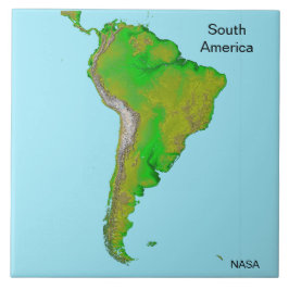 Imagem da NASA do Espaço, América do Sul Verde
