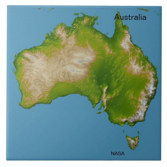 Imagem da NASA do Espaço da Austrália (Frente)