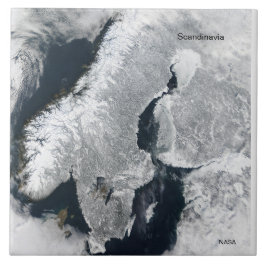 Imagem da NASA do Espaço: Escandinávia no inverno
