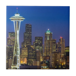 Imagem da skyline de Seattle em horas de manhã