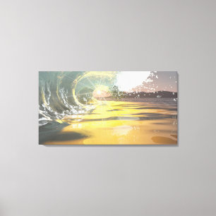 Imagem de 60"x40" de Canvas w' "Breaker at dawn"