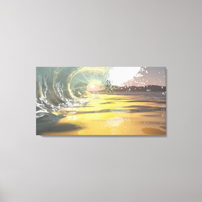 Imagem de 60"x40" de Canvas w' "Breaker at dawn" (Frente)