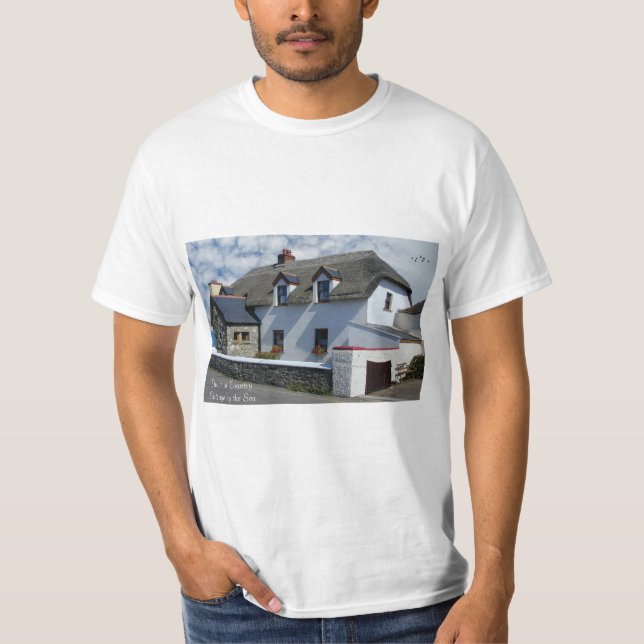 Imagem de algodão achatado para camiseta masculina (Frente)