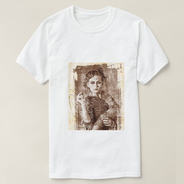 Imagem de camiseta de menina atraente (Frente do Design)