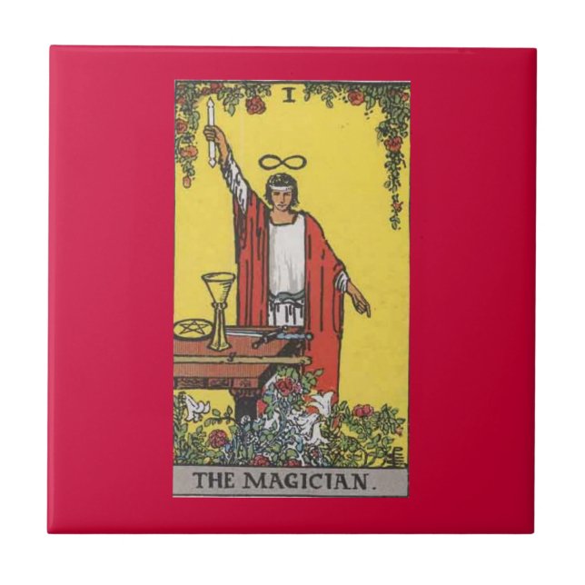 Imagem de cartão do tarot do mágico (Frente)