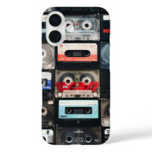 Imagem de cassetes retrô na capa do iphone