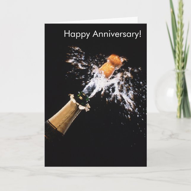 Imagem de champanhe para cartão de felicitações (Frente)