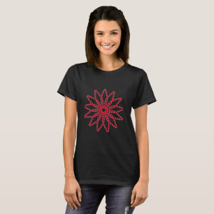 Imagem de Contorno de Flor Vermelha com Camiseta d