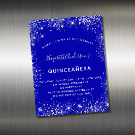 Imagem de convite de aniversário de brilho azul re