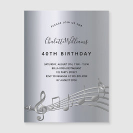 Imagem de convite para notas de prata de aniversár