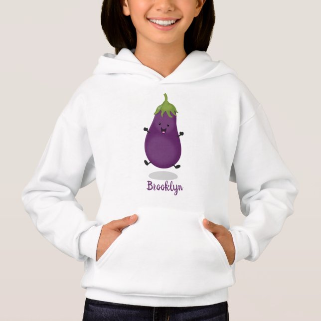 Imagem de desenho animado de beringela doce e feli (Frente)