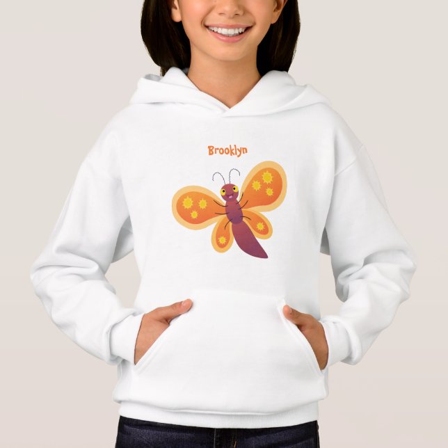 Imagem de desenho animado de borboleta laranja fel (Frente)