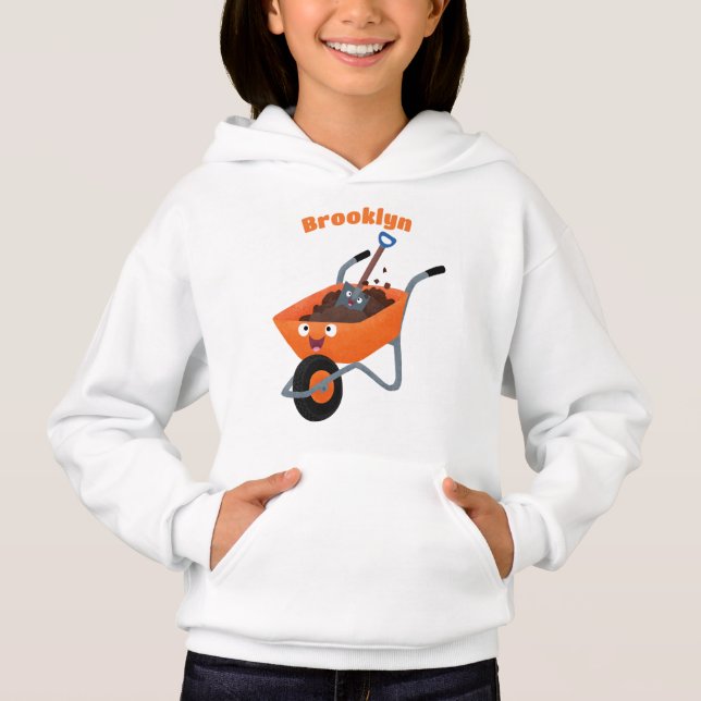 Imagem de desenho animado de carrinho de mão laran (Frente)