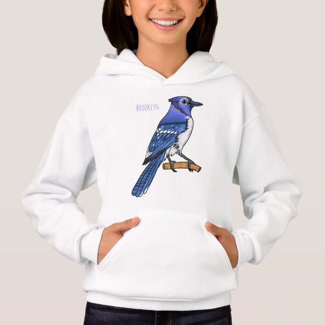 Imagem de desenho animado de pássaro azul (Frente)