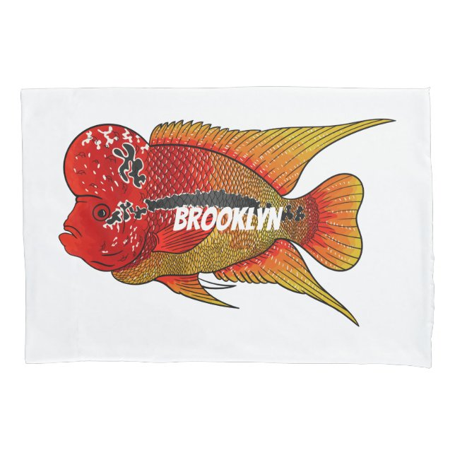 Imagem de desenho animado de peixes-cichlid-Flor (Frente)