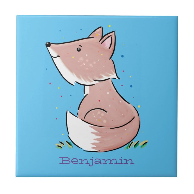 Imagem de desenho animado de raposas de bebês (Frente)