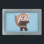 Imagem de desenho animado do panda vermelho-bonito<br><div class="desc">Este feliz e fofo panda vermelho está gostando de um lanche de bambu. Desenhado no adorável estilo de desenho animado do fofinho.</div>