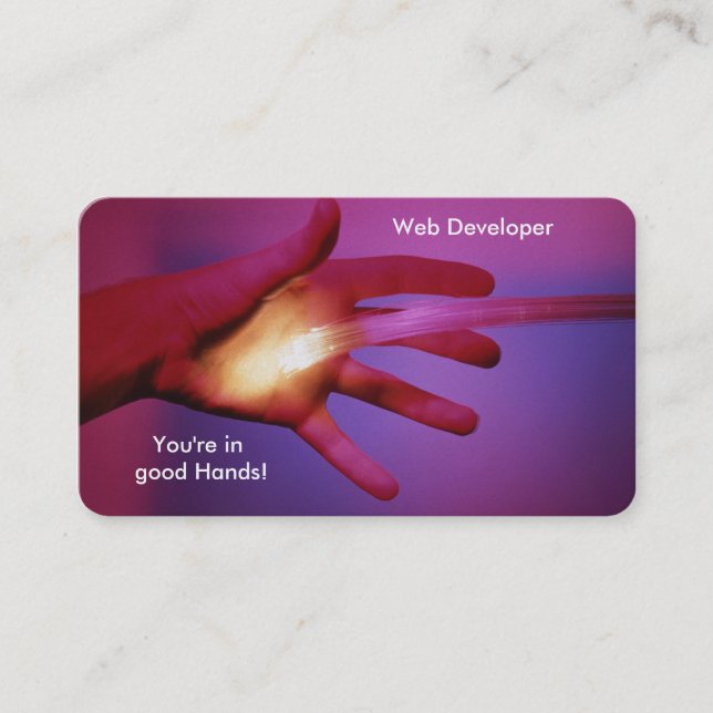 Imagem de fibra óptica para cartão de visita (Frente)