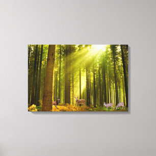 Imagem de floresta e veado para Canvas por canvas