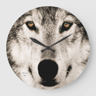 Imagem de lobo para relógio de parede acrílico