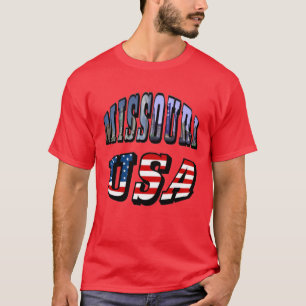 Imagem de Missouri e de texto dos EUA camisa