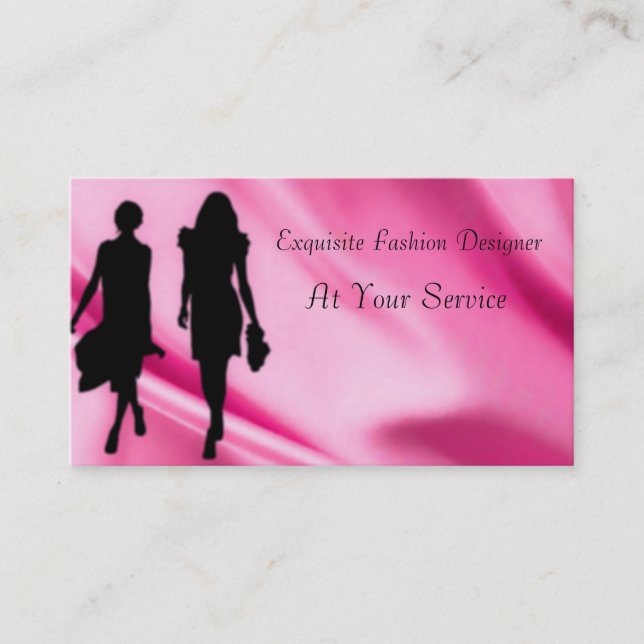 Imagem de moda feminina para cartão de visita (Frente)