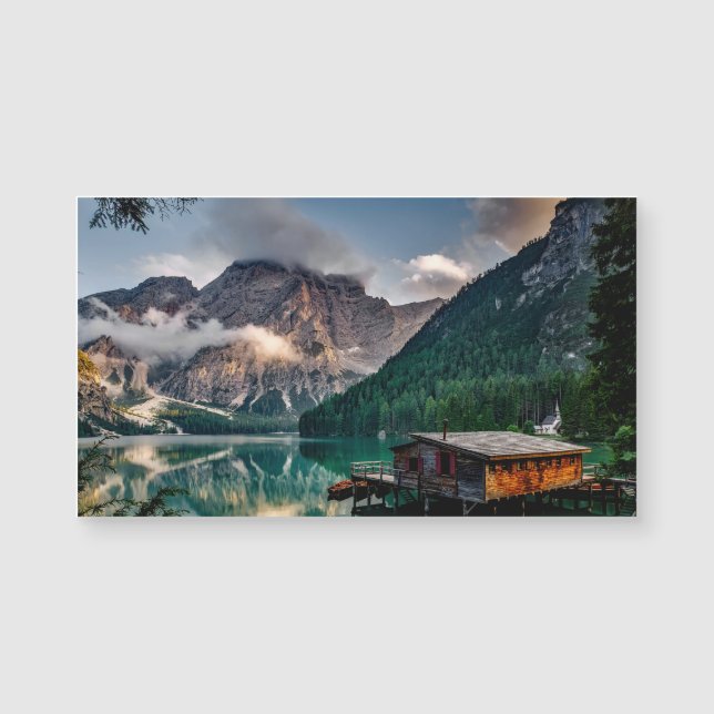 Imagem de Paisagem do Lago de Montanhas Italianas (Frente)