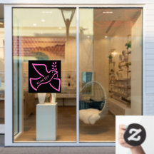 Imagem de placa de boas-vindas de pássaro cor-de-r