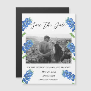 Imagem de Script de Casamento de Foto Floral Azul