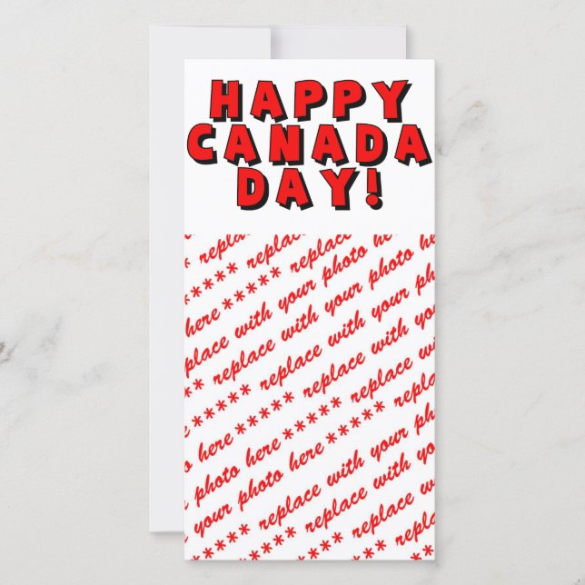 Imagem de Texto do Dia Feliz do Canadá (Frente)