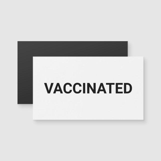 Imagem de texto simples e branco preto vacinado (Frente/Verso)