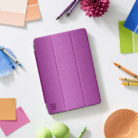 Imagem de textura Metálica de Ping Profundo<br><div class="desc">Imagem cor-de-rosa profunda de um fundo de textura metálica com um monograma personalizado. Design minimalista simples.</div>