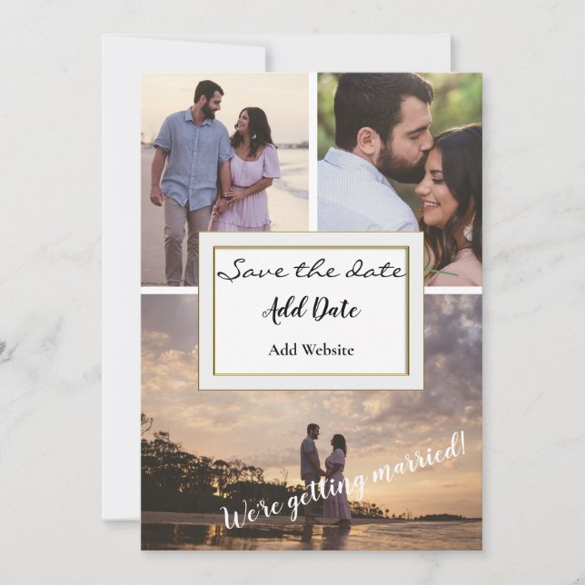 Imagem de Três Peças Salvar o Anúncio de Data (Frente)