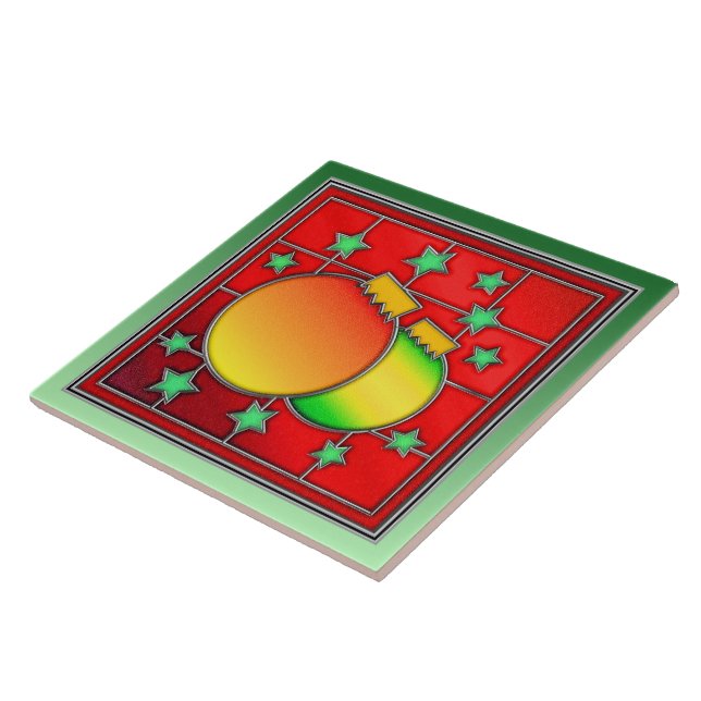 Imagem de Vidro de Natal Bela (Lateral)