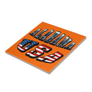 Imagem do Alabama e bandeira dos EUA Font