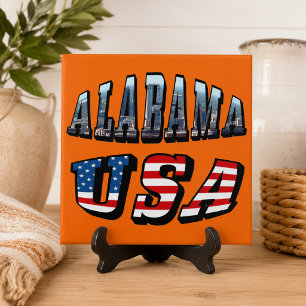 Imagem do Alabama e bandeira dos EUA Font