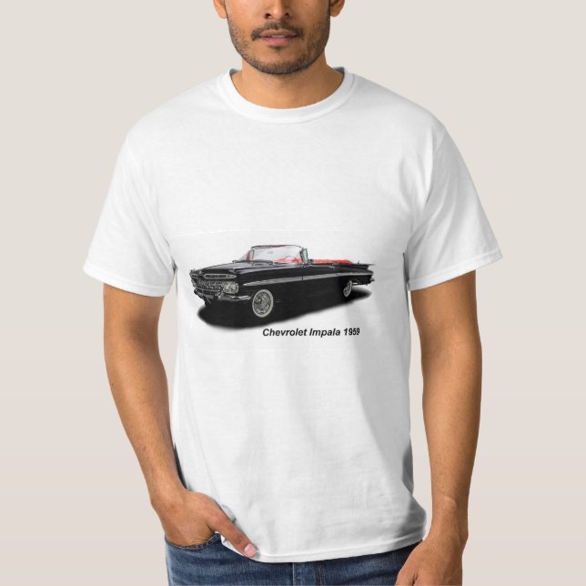 Imagem do carro clássico para camiseta masculina (Frente)