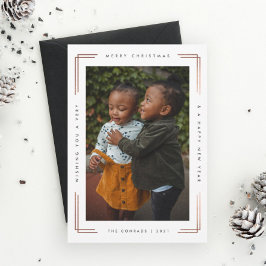 Imagem do cartão com fotos de Natal moderno