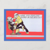 Imagem do Cartão postal Funny Dentist Vintage 1906