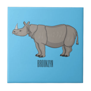 Imagem do desenho animado de Javan rhinoceros