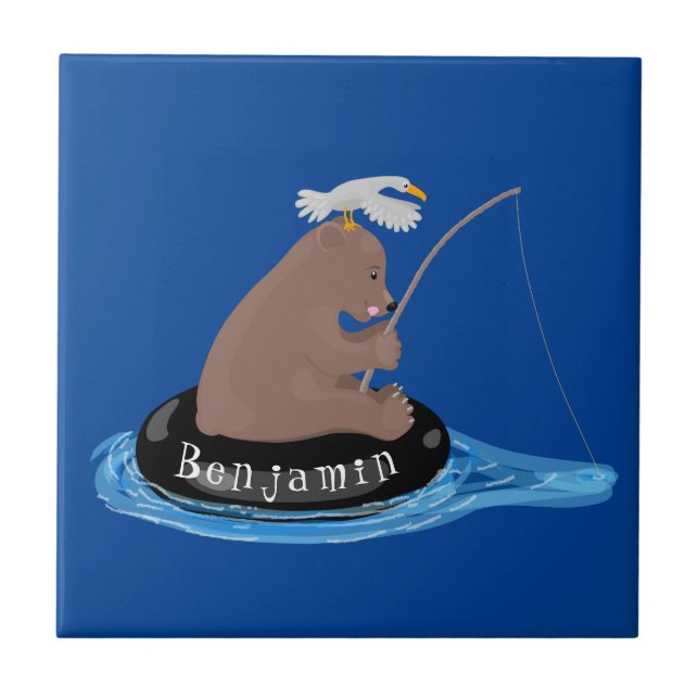 Imagem do desenho animado de pesca de filhotes de  (Frente)
