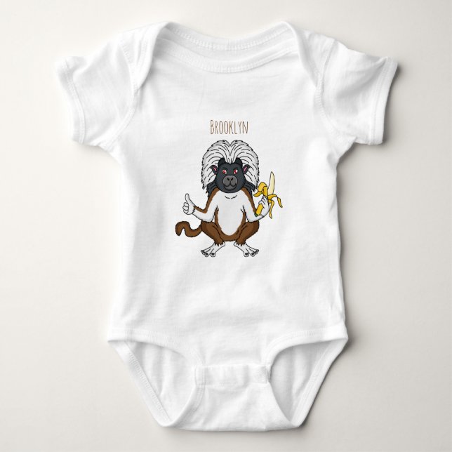 Imagem do desenho do macaco Cotton Top Tamarin (Frente)