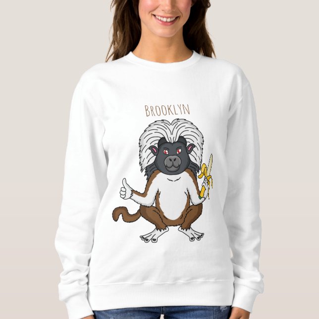 Imagem do desenho do macaco Cotton Top Tamarin (Frente)
