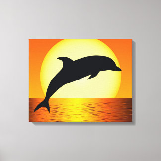 Imagem do Dolphin Sunset na Canvas da Galeria