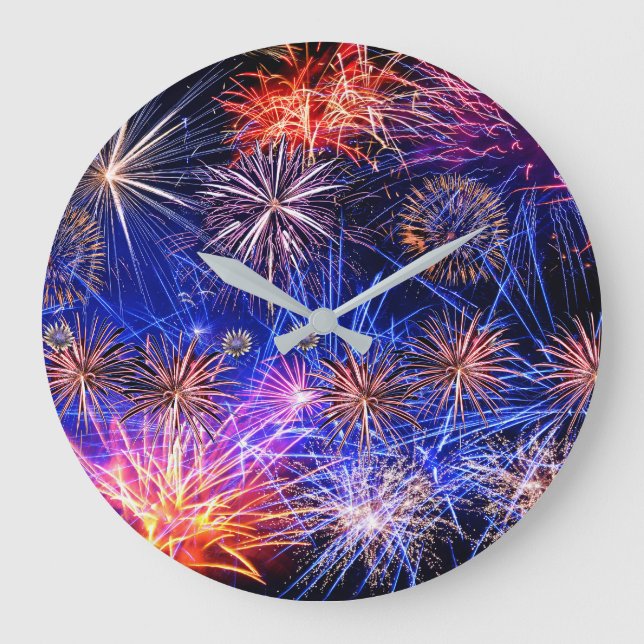 Imagem do Fireworks para relógio de parede redondo (Frente)